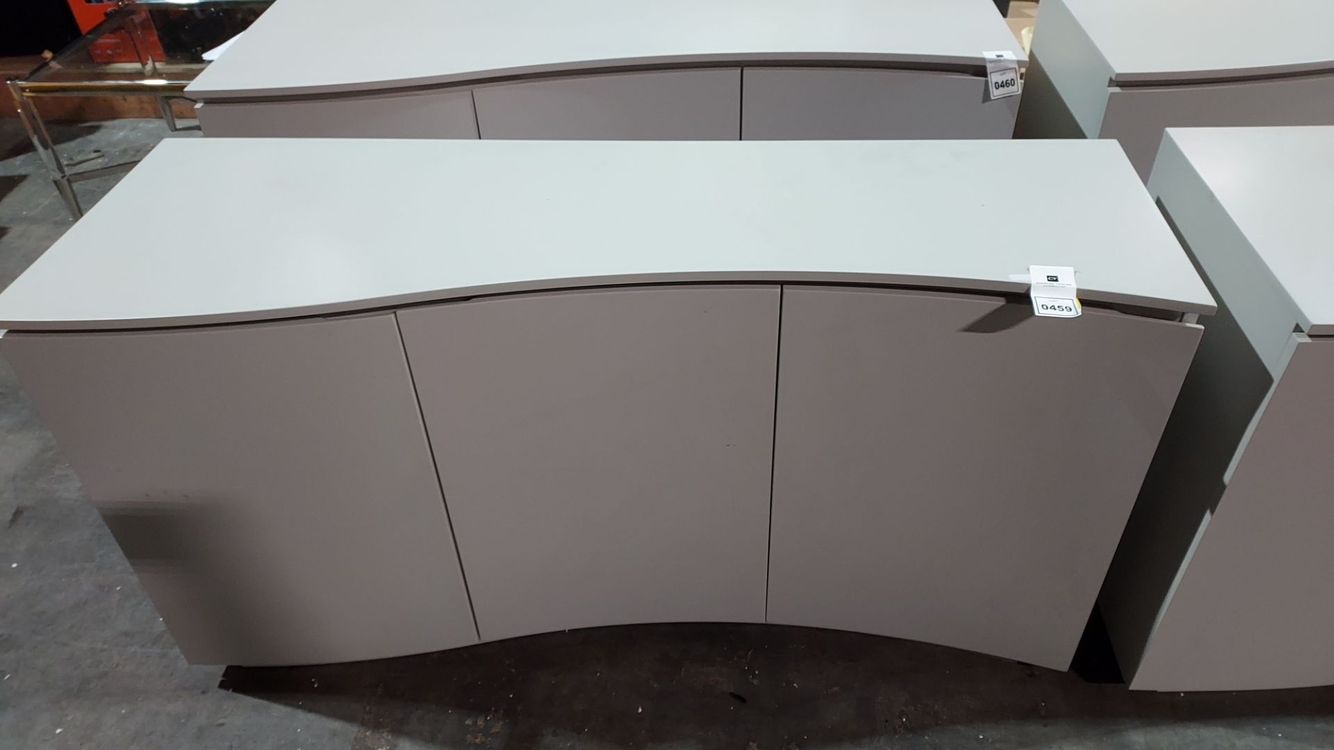 1 X LAZZARO SIDEBOARD IN GREY WITH LED STRIP LIGHTS - SIZE 150 X 50 X 81CM (PLEASE NOTE CUSTOMER