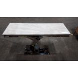 1 X OTTAVIA MARBLE TOP CONSOLE TABLE IN WHITE ( L 120 CM X W 40 CM X H 76 CM ) - ( PLEASE NOTE