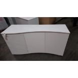 1 X LAZZARO SIDEBOARD IN WHITE WITH LED STRIP LIGHTS - SIZE 150 X 50 X 81CM (PLEASE NOTE CUSTOMER