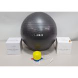 72 X PIECE BRAND NEW USA PRO EXERCISE BALL'S 55CM HELPS IMPROVE CORE STABILITY POSTURE AND BALANCE