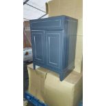 2 X BRAND NEW BOXED VILLEROY AND BOCH WALL MOUNTED 2 DRAWER DARK CHARCOAL VANITY UNIT ( NO SINK OR