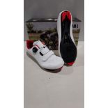 40 X BRAND NEW UPON HIKING - MENS CYCLING SHOES ALL IN SIZE UK 9.5 - ALL IN WHITE AND RED