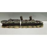 8 X BRAND NEW HERITAGE AQUATIC ORNAMENT EX LARGE TITANIC ORNAMENT FOR AQARIUMS ( IN 2 PIECES ) -