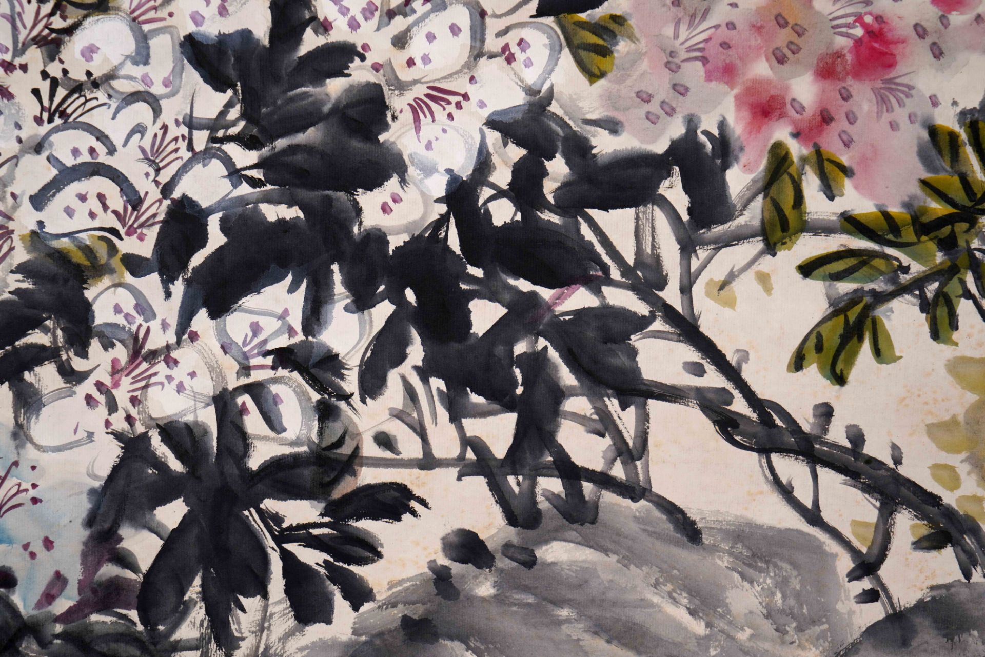 A Chinese Scroll Painting Signed Wu Changshuo - Image 9 of 9