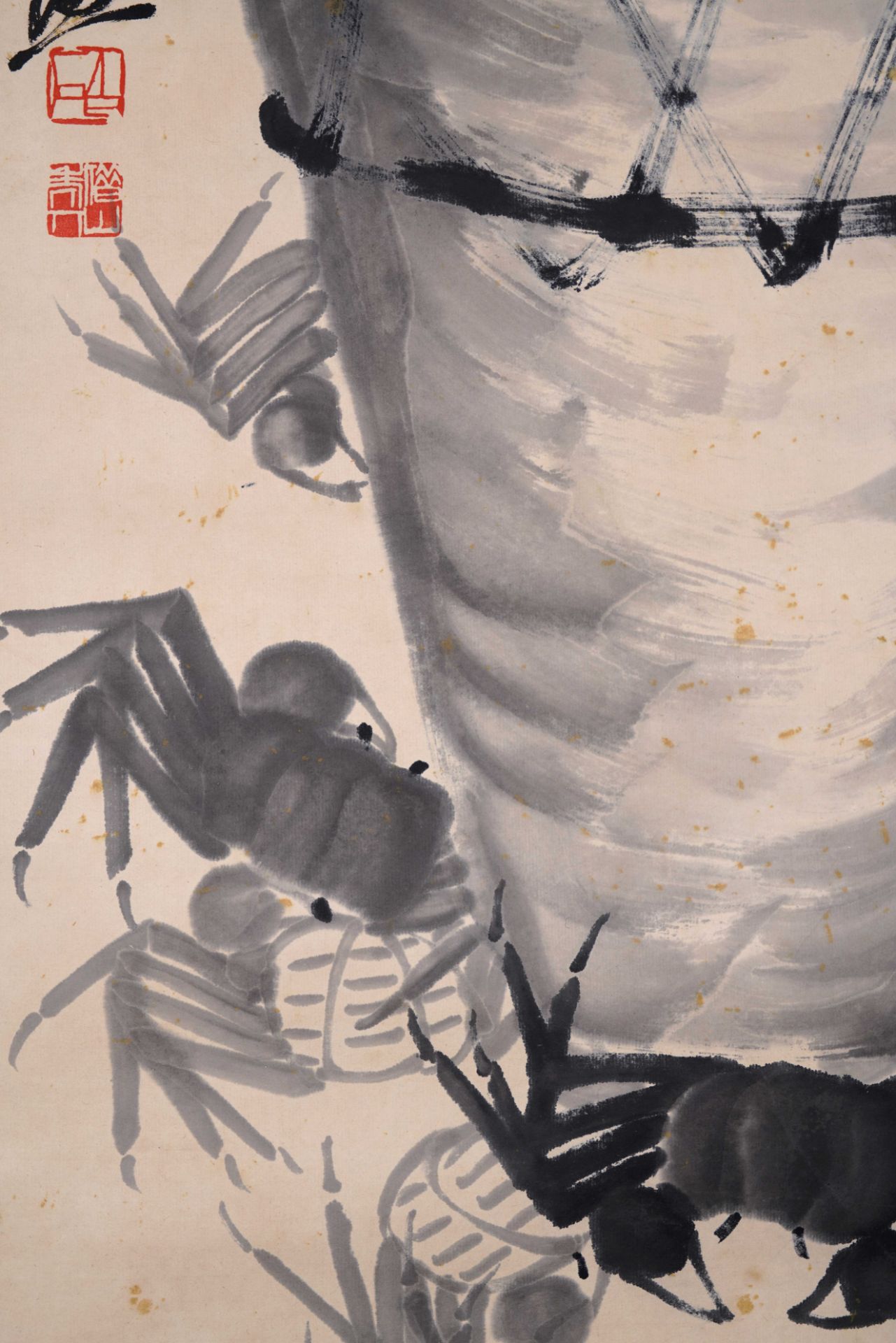 A Chinese Scroll Painting Signed Qi Baishi - Image 4 of 9