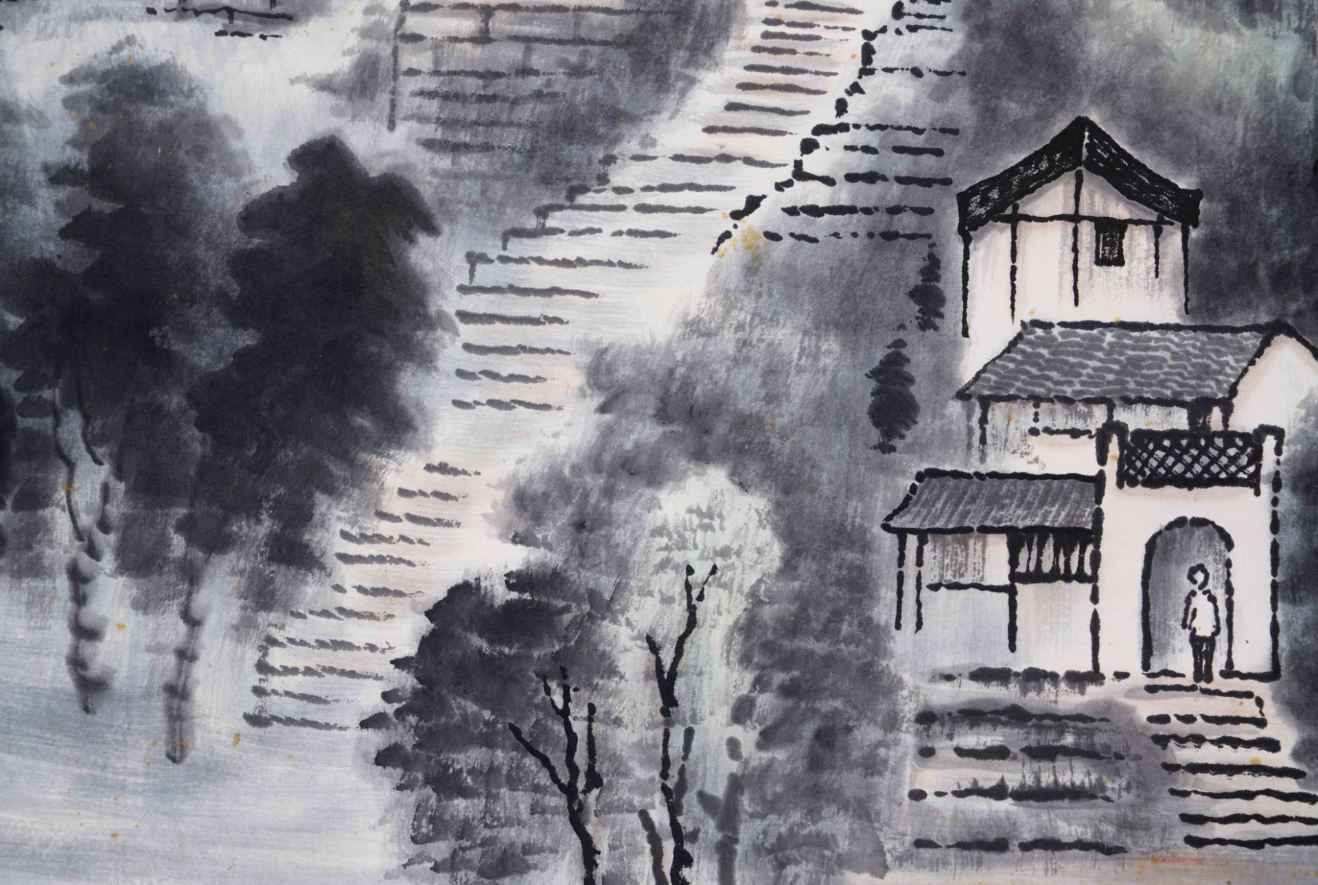 A Chinese Scroll Painting Signed Li Keran - Image 10 of 11