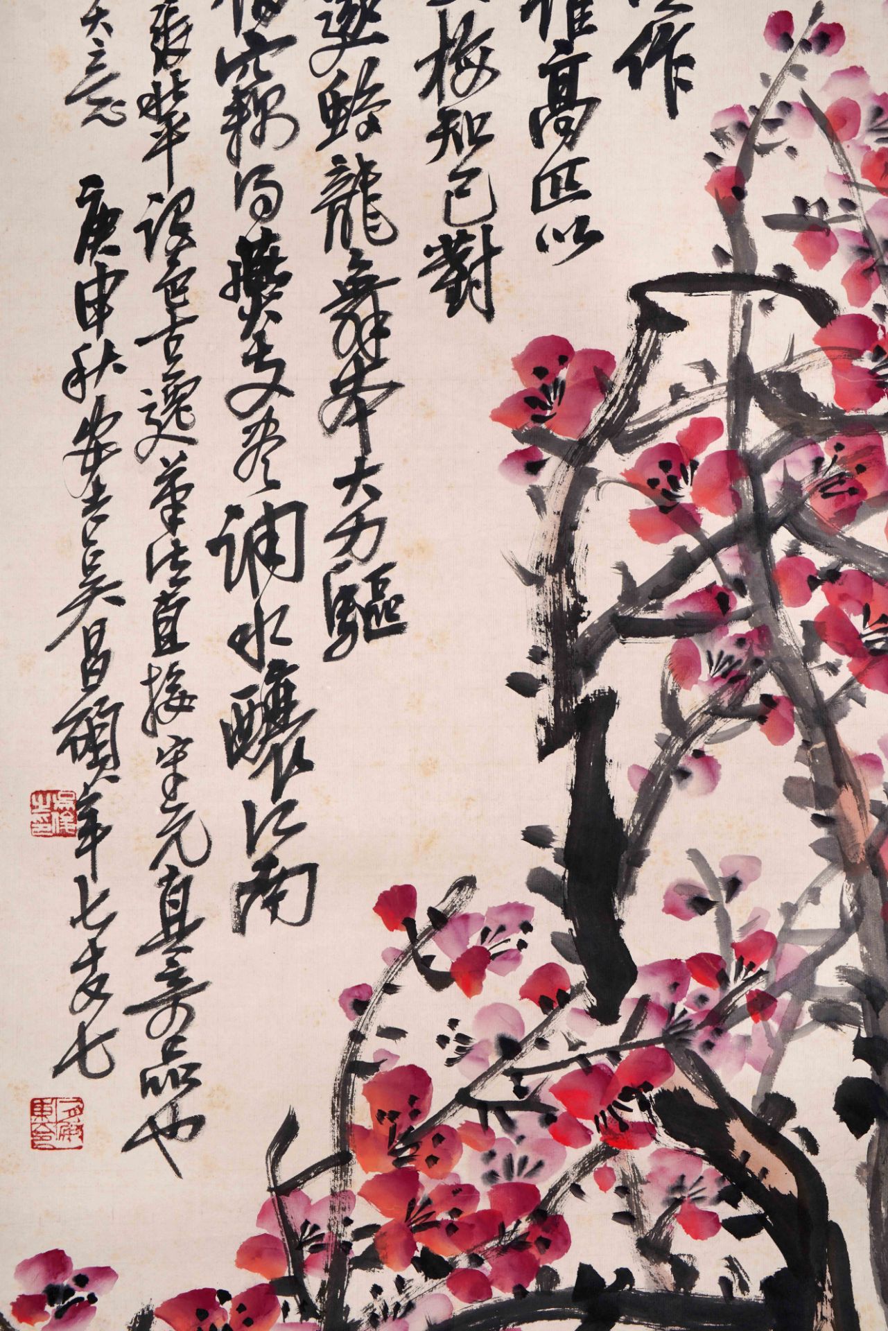 A Chinese Scroll Painting Signed Wu Changshuo - Image 3 of 9