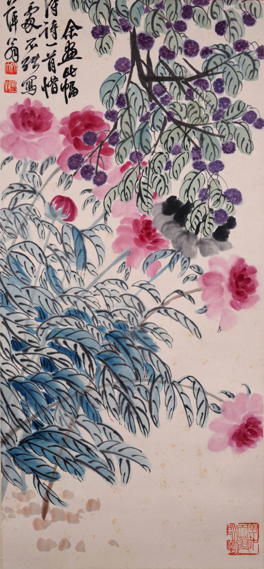 A Chinese Scroll Painting Signed Qi Baishi - Image 7 of 13