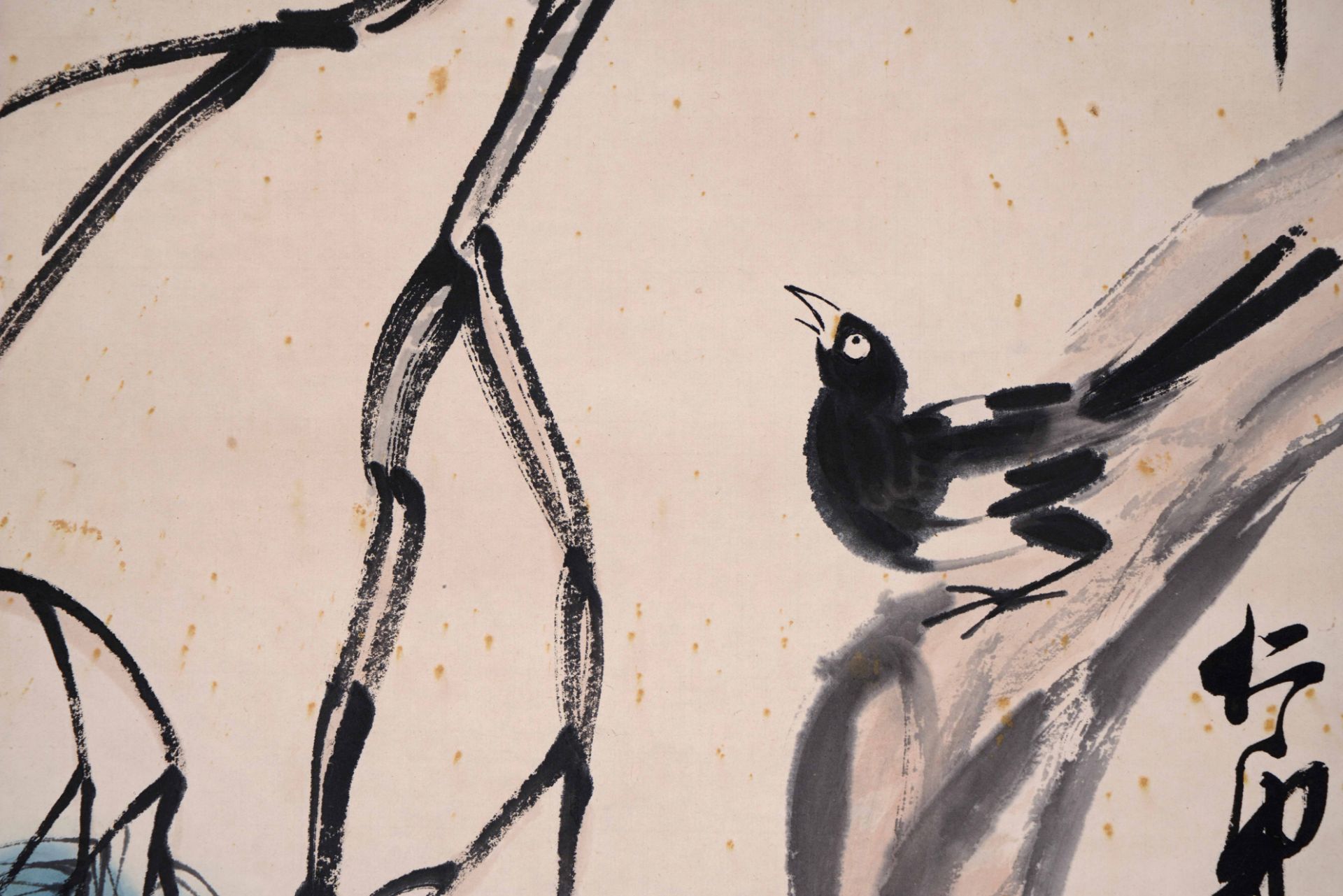 A Chinese Scroll Painting Signed Qi Baishi - Image 3 of 10