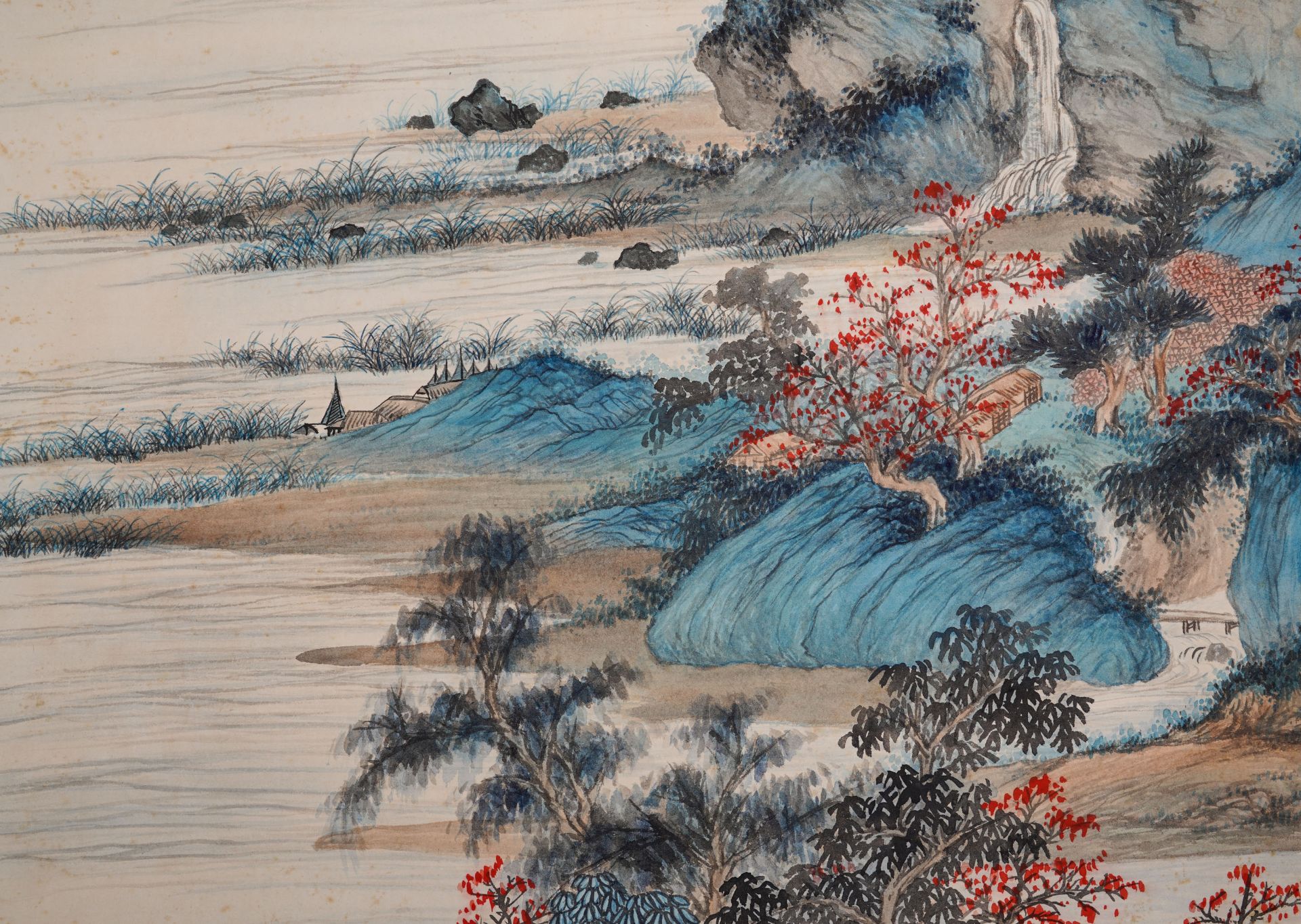 A Chinese Scroll Painting Signed Wu Hufan - Image 4 of 9