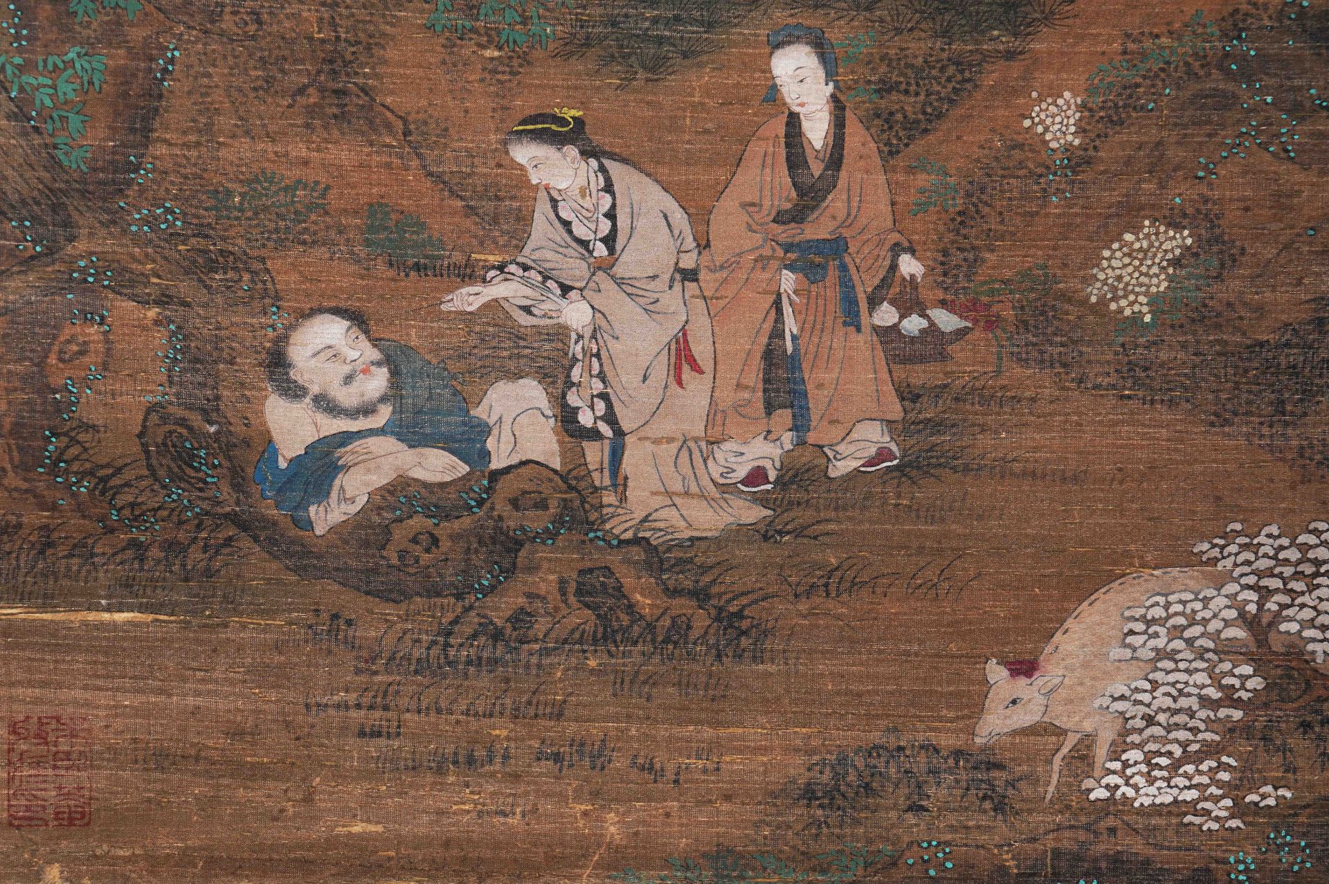 A Chinese Scroll Painting By Zhan Ziyu - Image 9 of 9