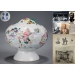 A Chinese Famille Rose Figural Story Waterpot