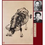 A Chinese Painting Signed Xu Beihong on Paper Album