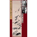 A Chinese Scroll Painting Signed Qi Baishi