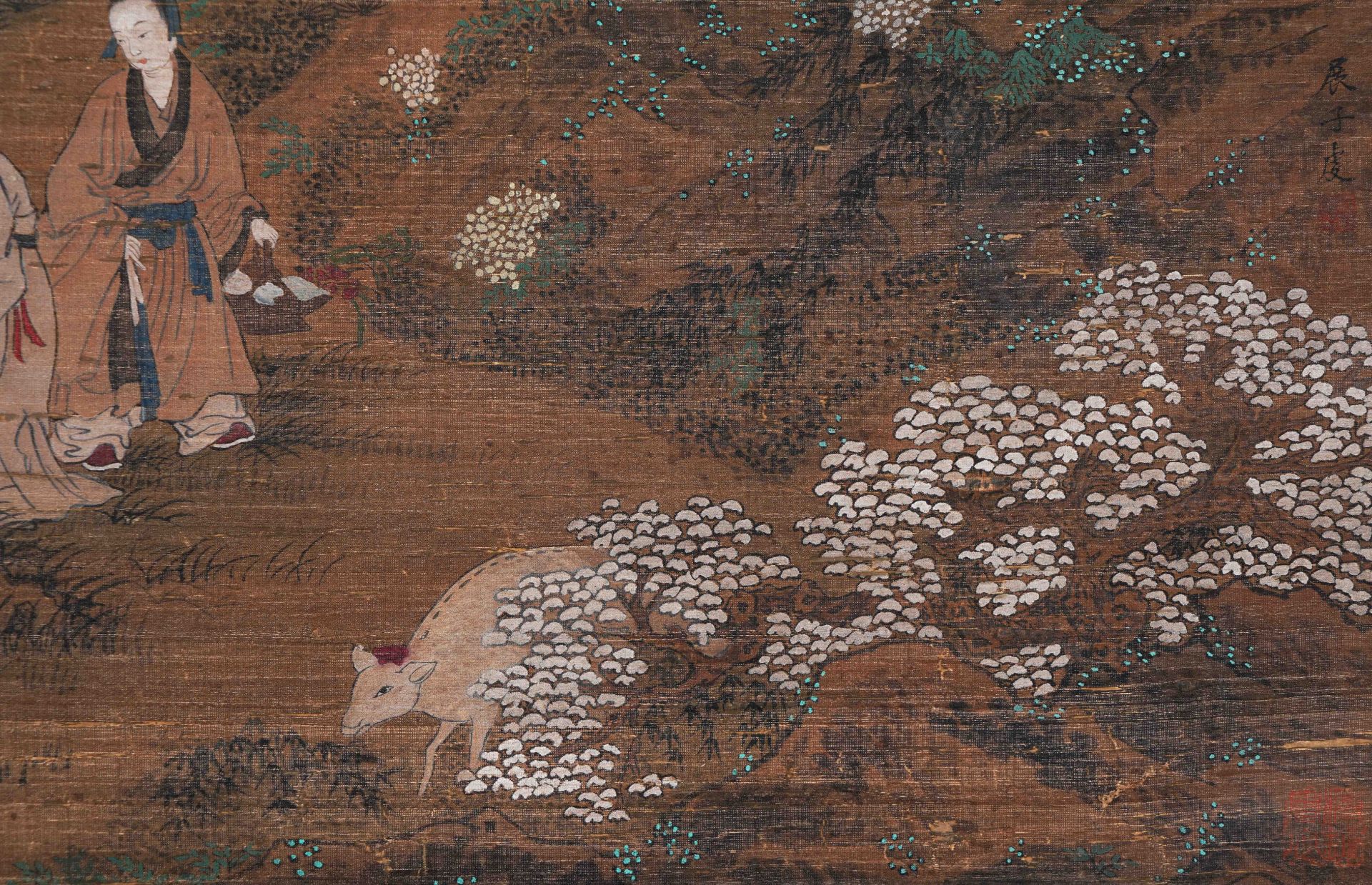 A Chinese Scroll Painting By Zhan Ziyu - Image 8 of 9