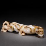 A Chinese Carved Jade Mythical Beast