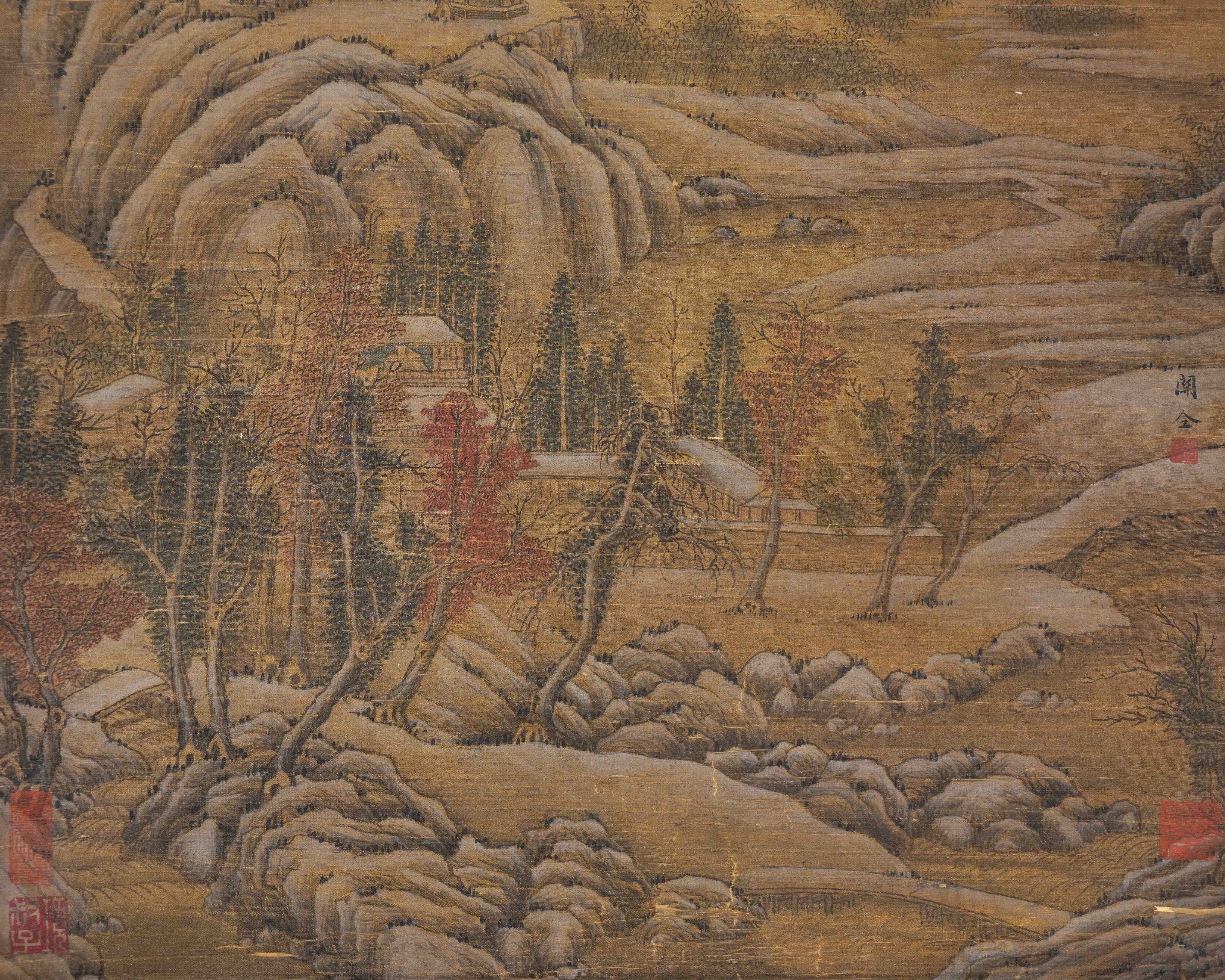 A Chinese Scroll Painting By Guan Tong - Image 4 of 10