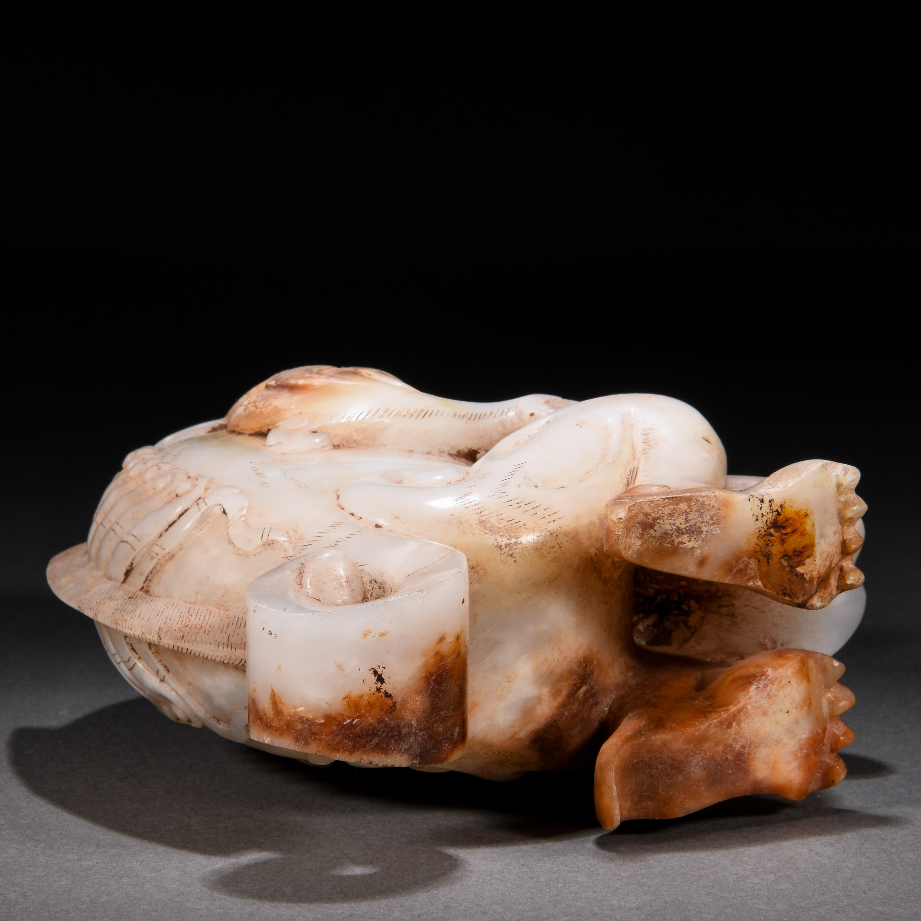 A Chinese Carved Archaic Jade Mythical Beast - Image 8 of 8