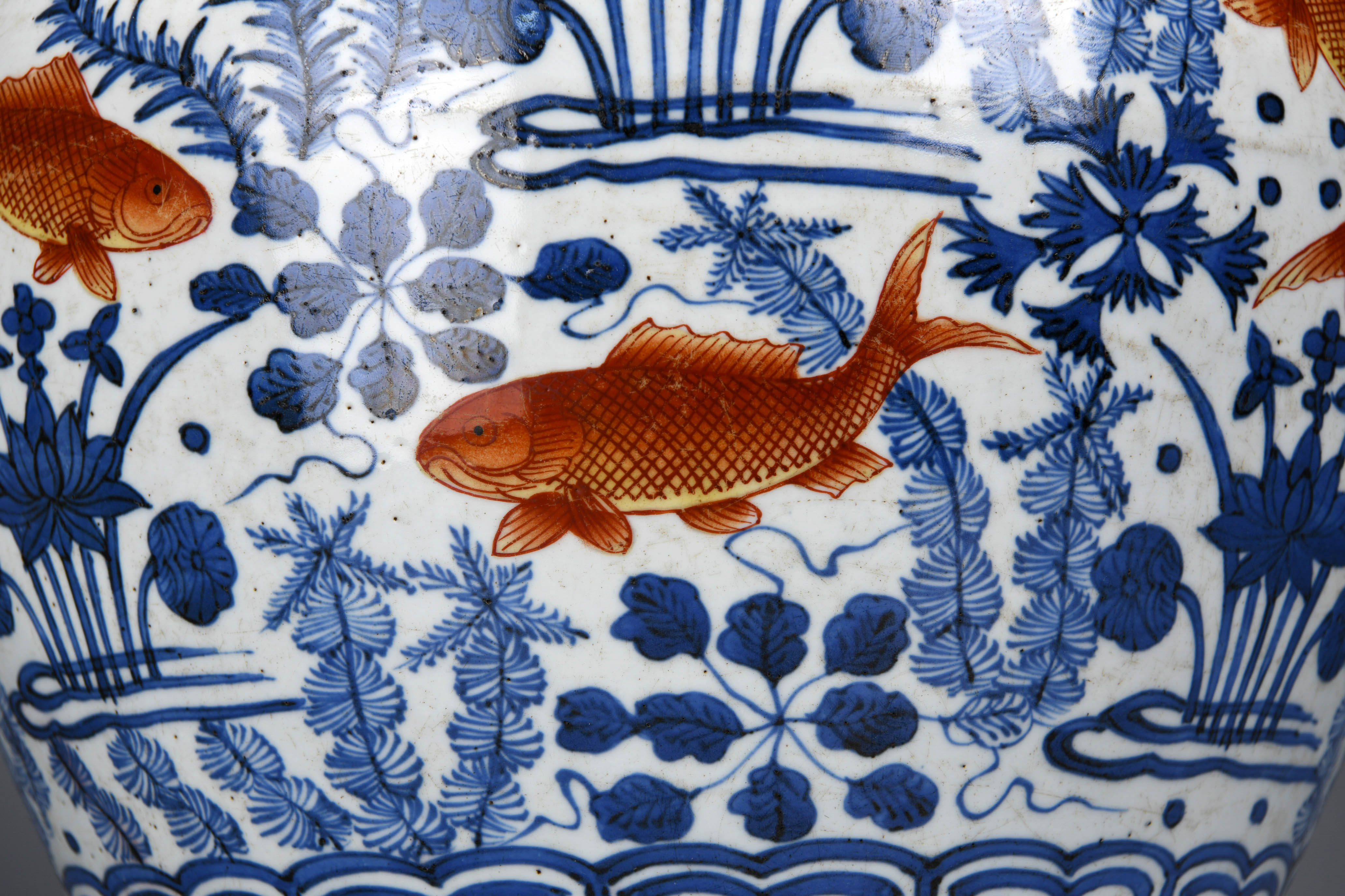A Chinese Blue and White Lotus Pond Jar - Image 9 of 18