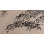 A Chinese Painting Signed Zhang Shanzi on Paper Album