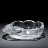 A Chinese Carved Rock Crystal Washer