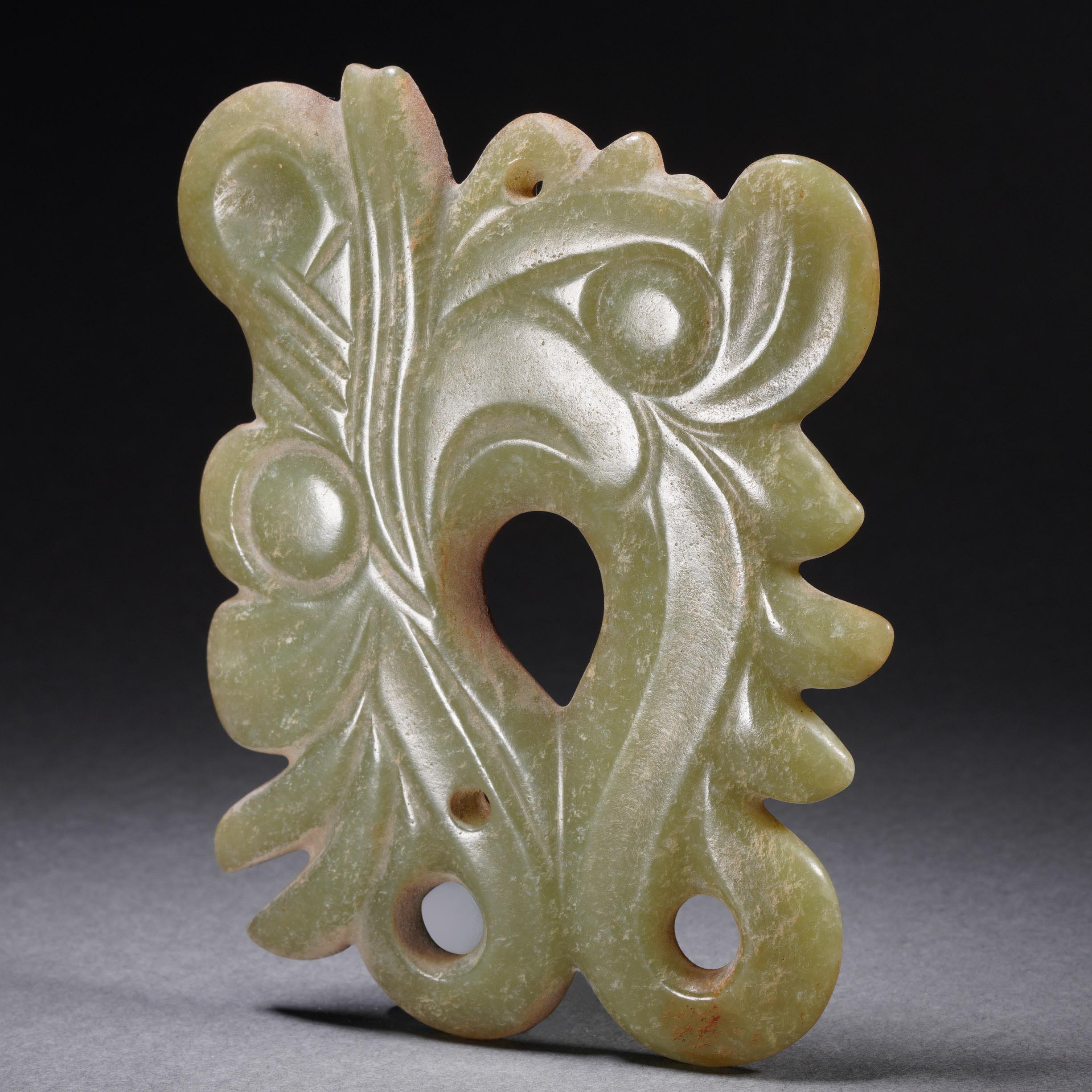 A Chinese Carved Celadon Jade Ornament