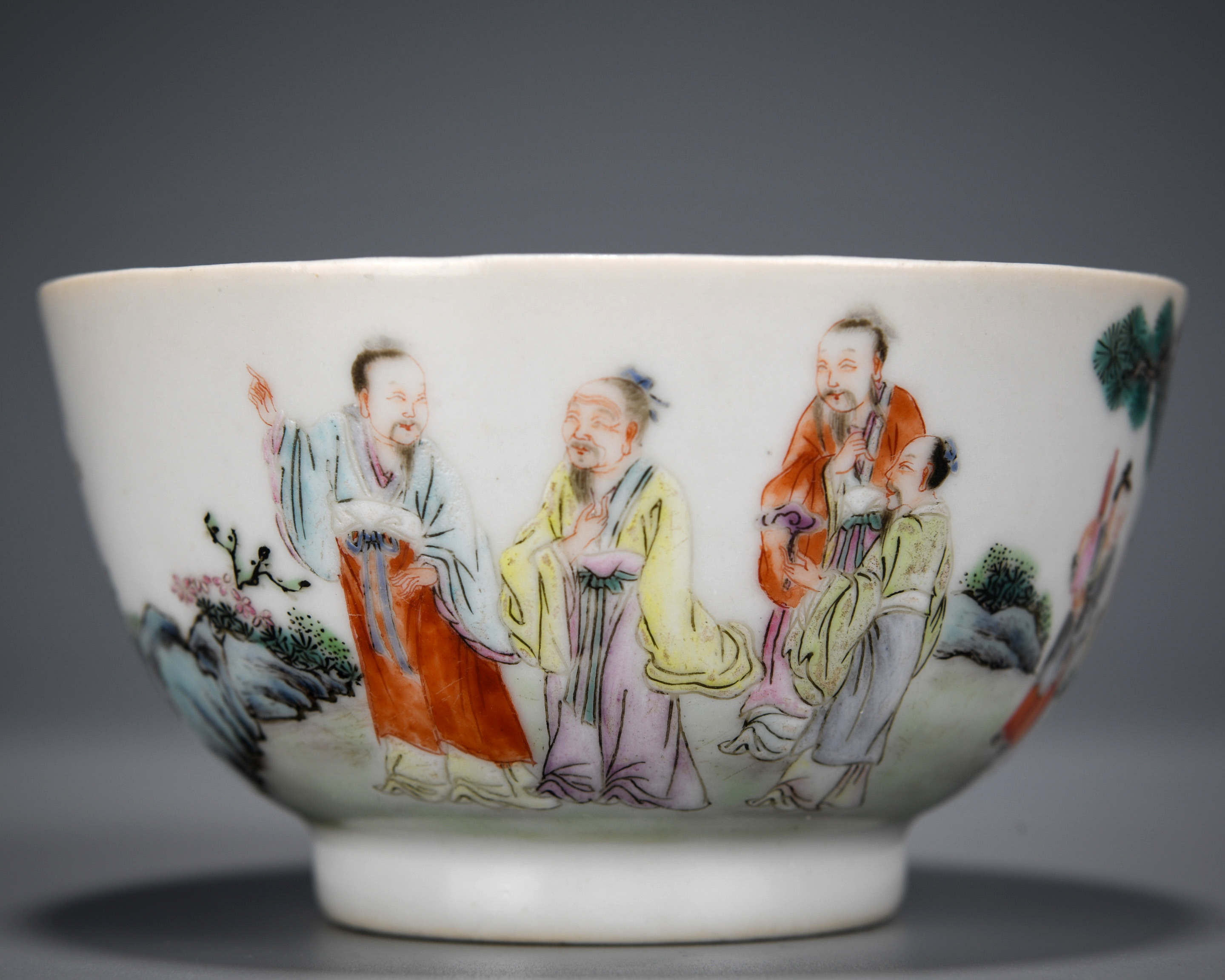 A Chinese Famille Rose Figural Story Bowl - Image 6 of 12
