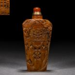 A Chinese Carved Soapstone Snuff Bottle