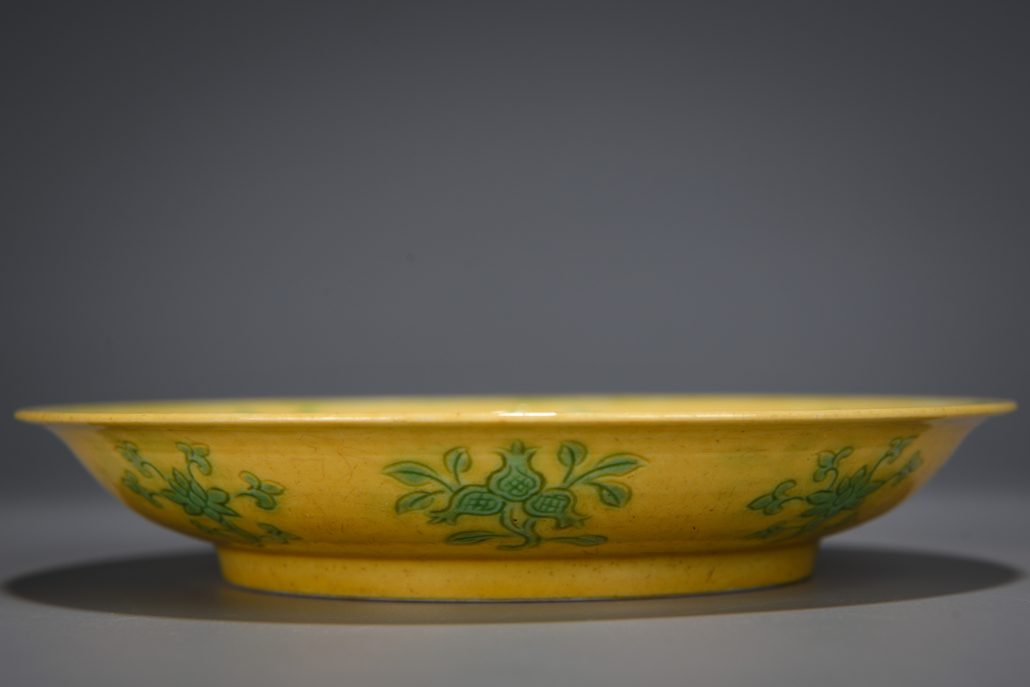 A Chinese Yellow Ground and Green Enamel Dish - Image 2 of 8
