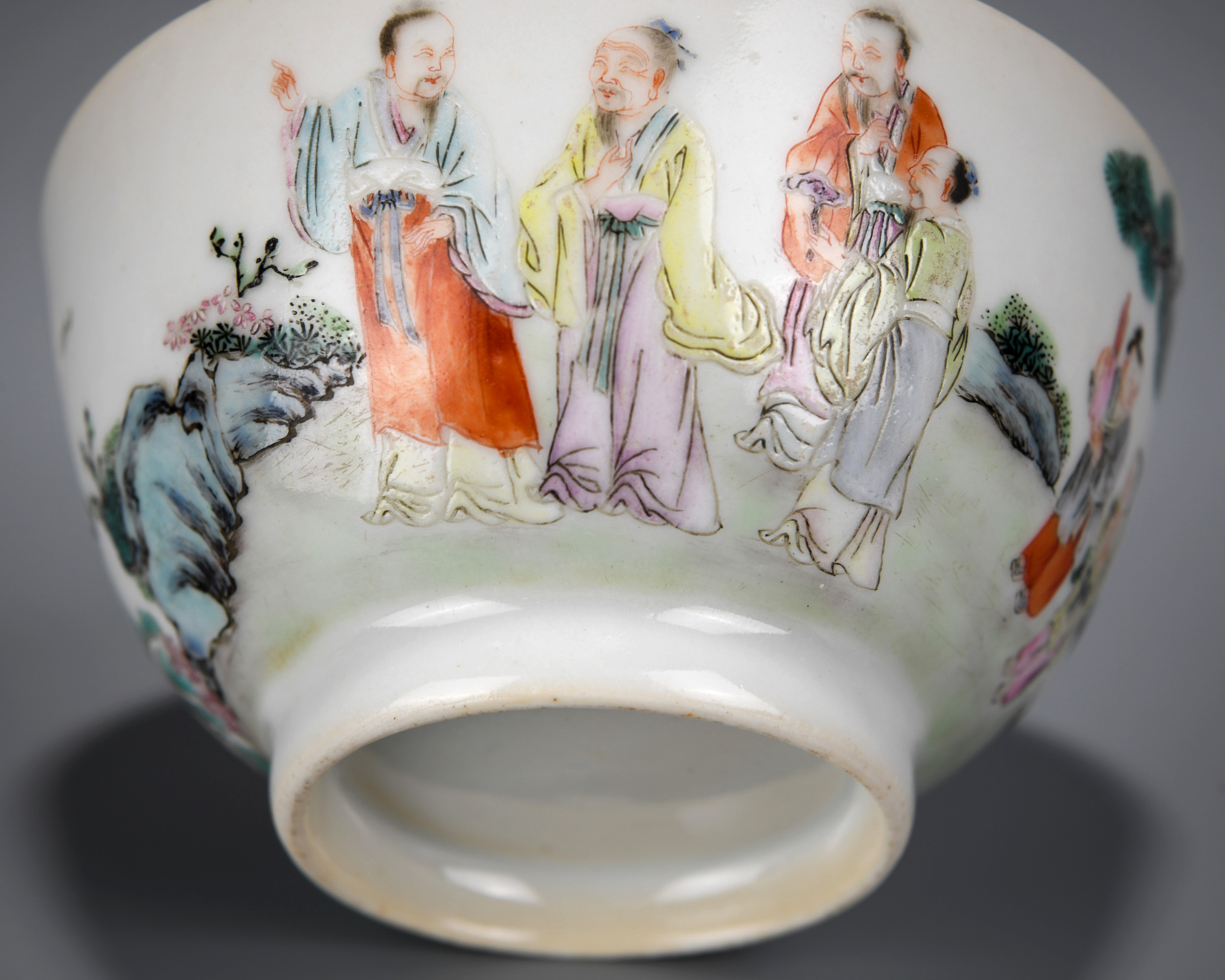 A Chinese Famille Rose Figural Story Bowl - Image 7 of 12