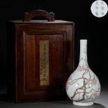 A Chinese Famille Rose Flower Bottle Vase