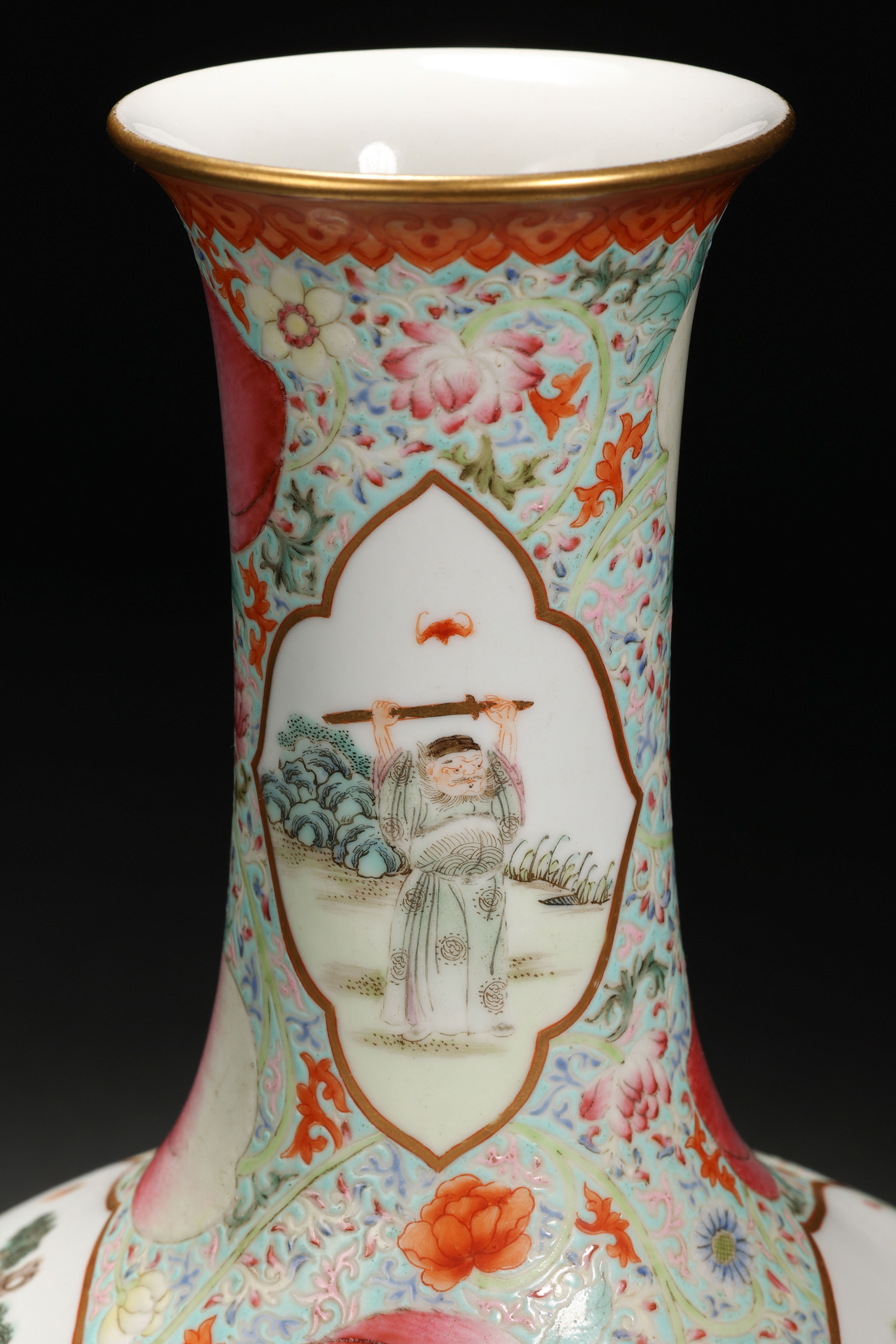 A Chinese Famille Rose Figural Story Decorative Vase - Image 4 of 13