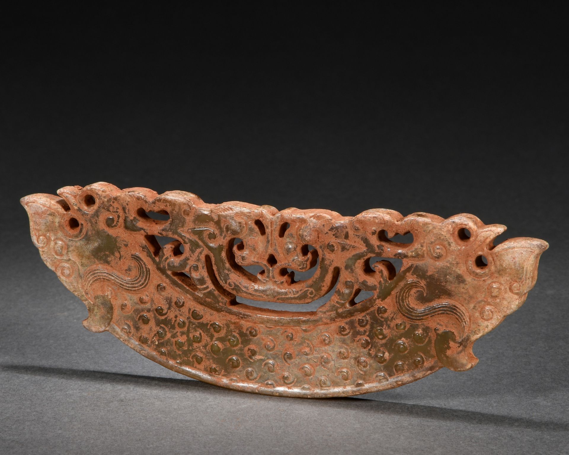 A Chinese Carved Jade Ornament Huang - Image 6 of 8