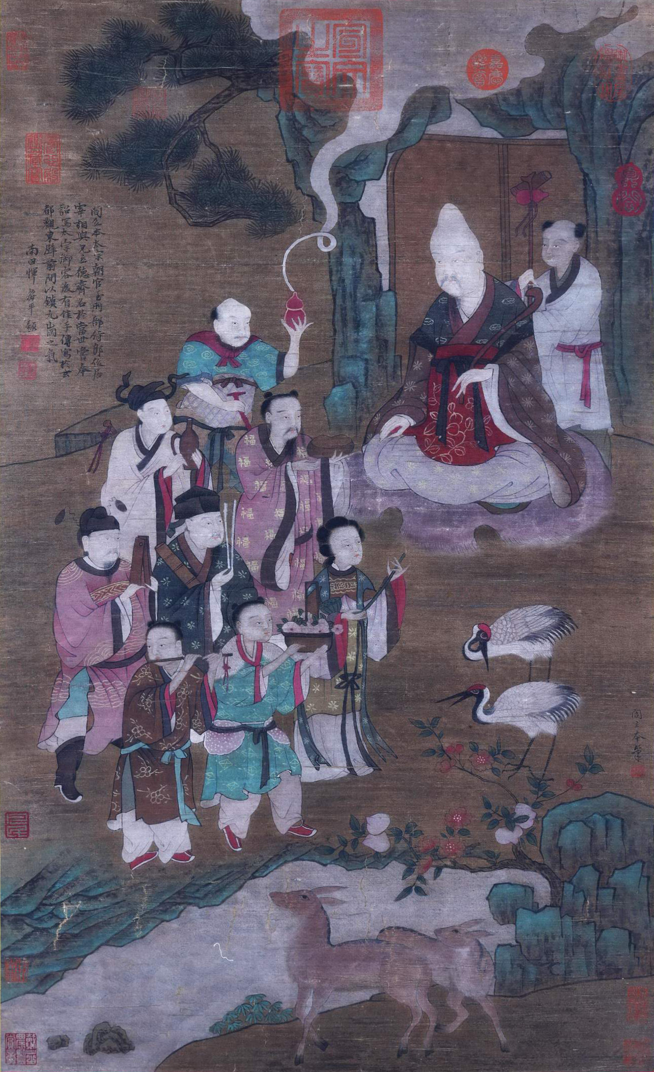 A Chinese Scroll Painting Signed Yan Liben