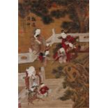 A Chinese Scroll Painting Signed Wu Daozi