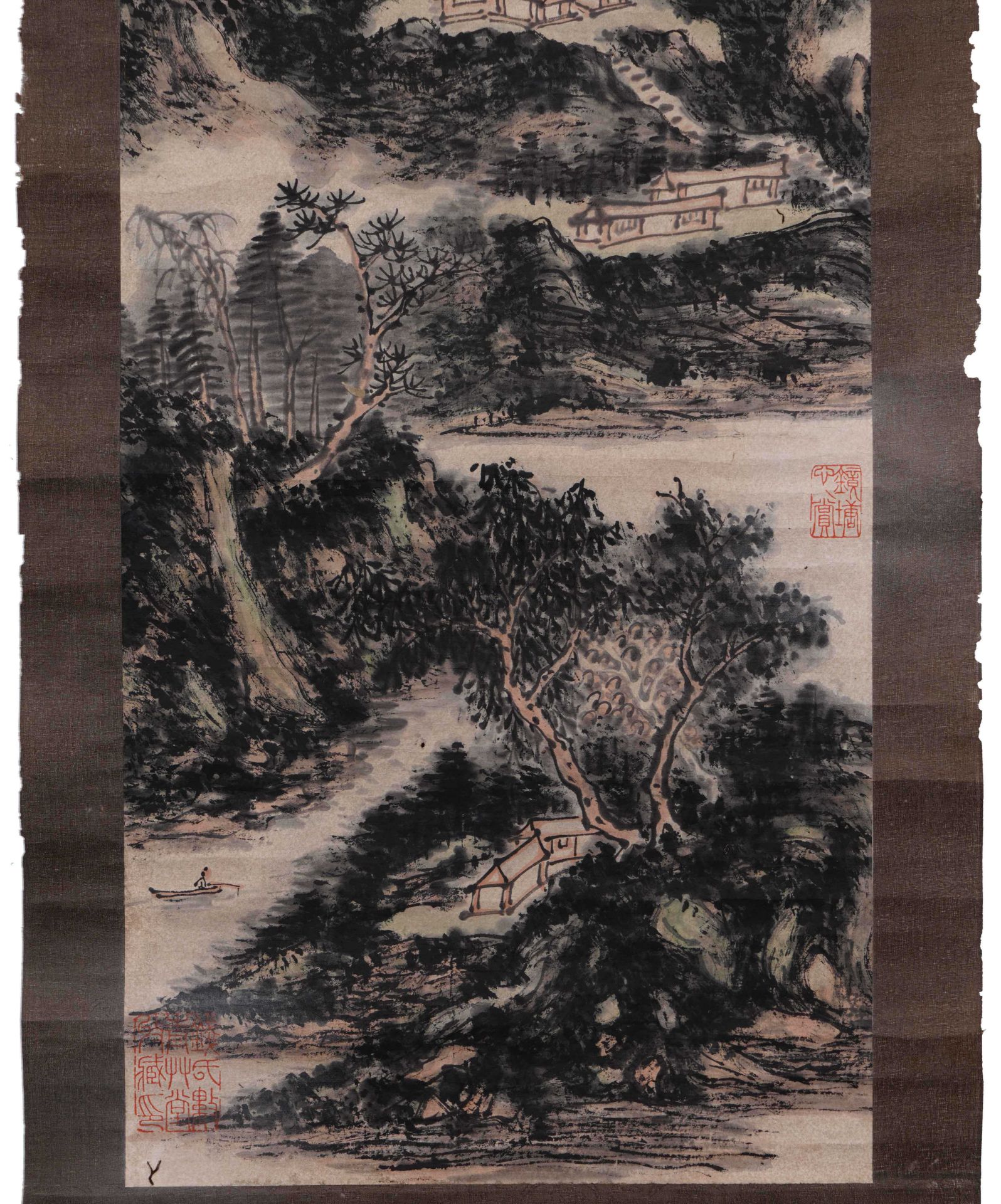 A Chinese Scroll Painting Signed Huang Binhong - Bild 4 aus 9