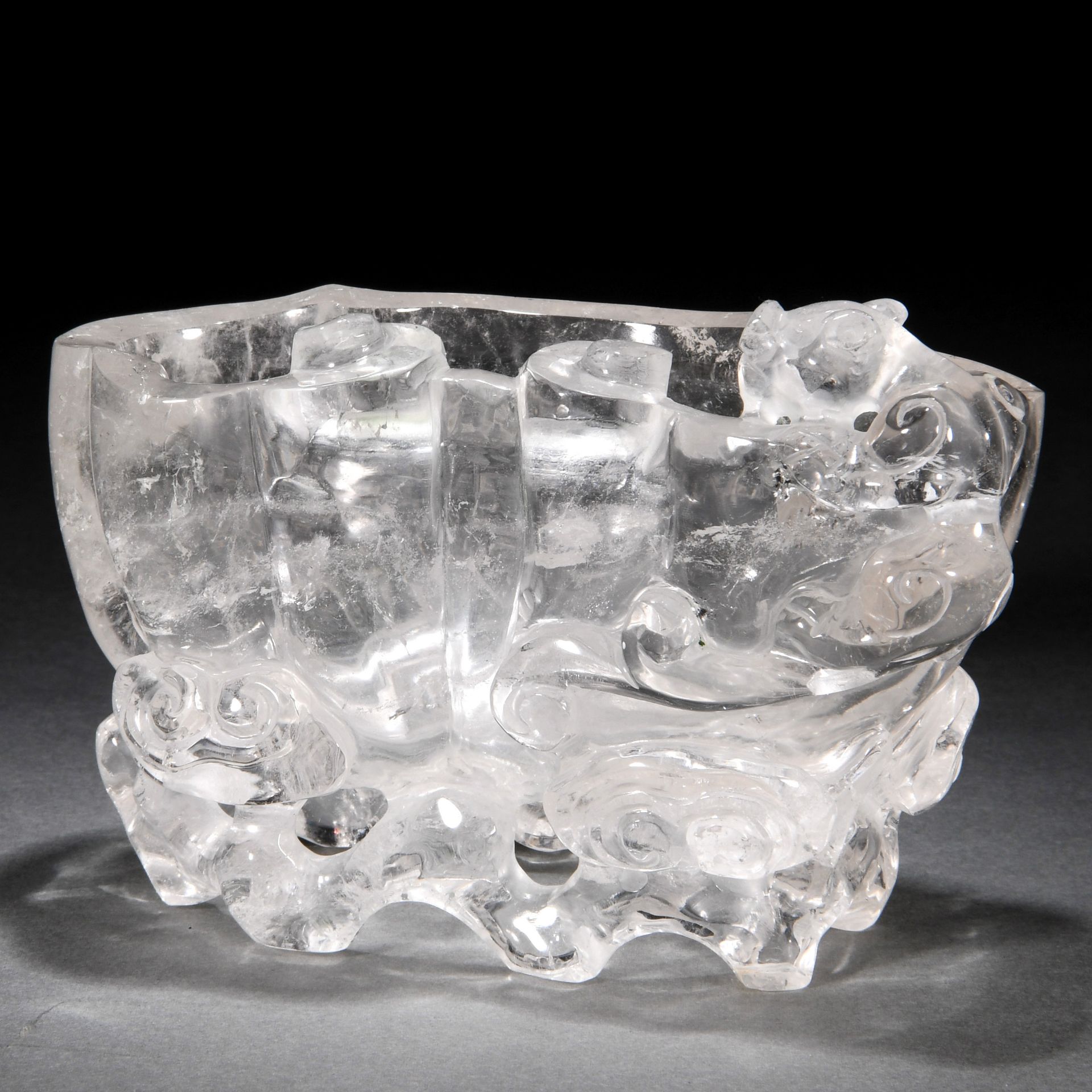 A Chinese Carved Rock Crystal Washer - Image 3 of 10