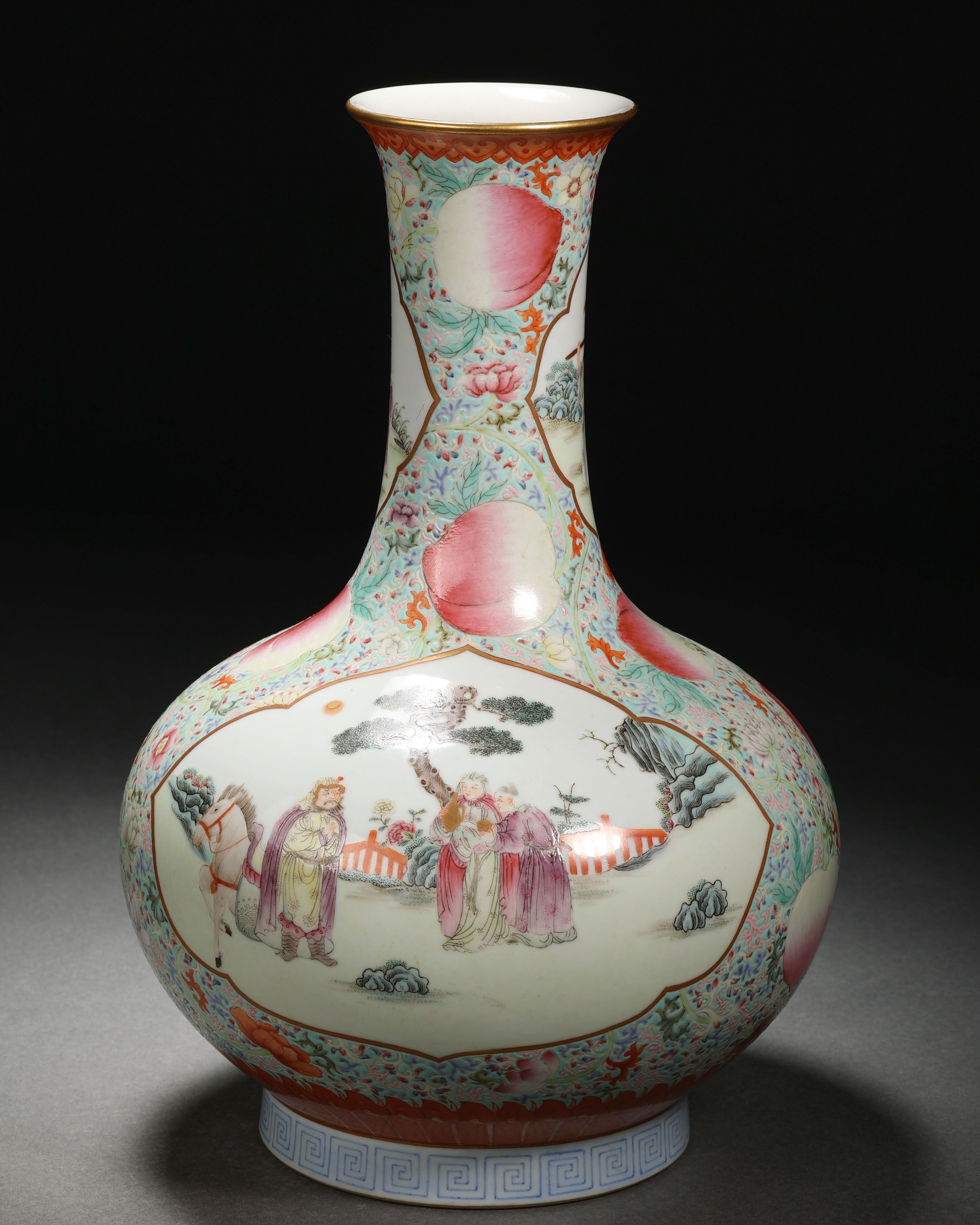 A Chinese Famille Rose Figural Story Decorative Vase - Image 7 of 13