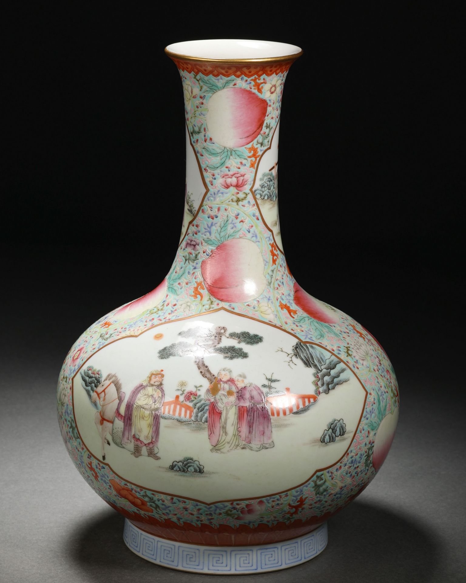 A Chinese Famille Rose Figural Story Decorative Vase - Bild 7 aus 13