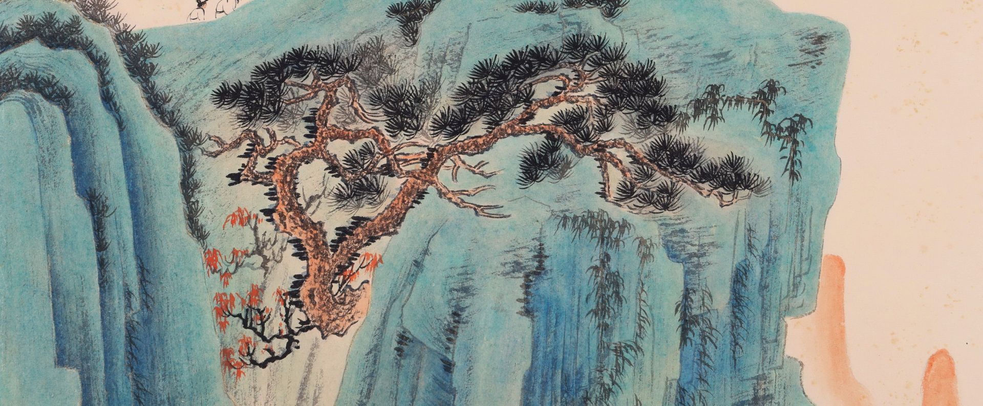 A Chinese Scroll Painting Signed Zhang Daqian - Bild 3 aus 7