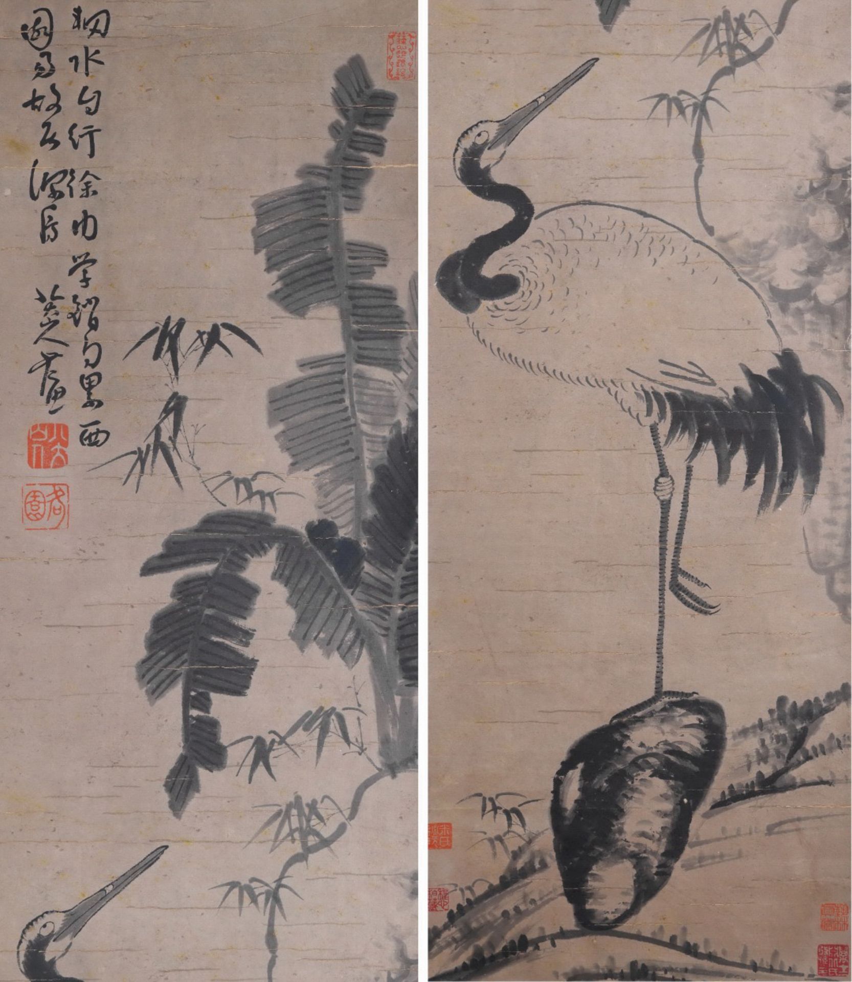 Four Pages of Chinese Painting Signed Badashanren - Bild 4 aus 9