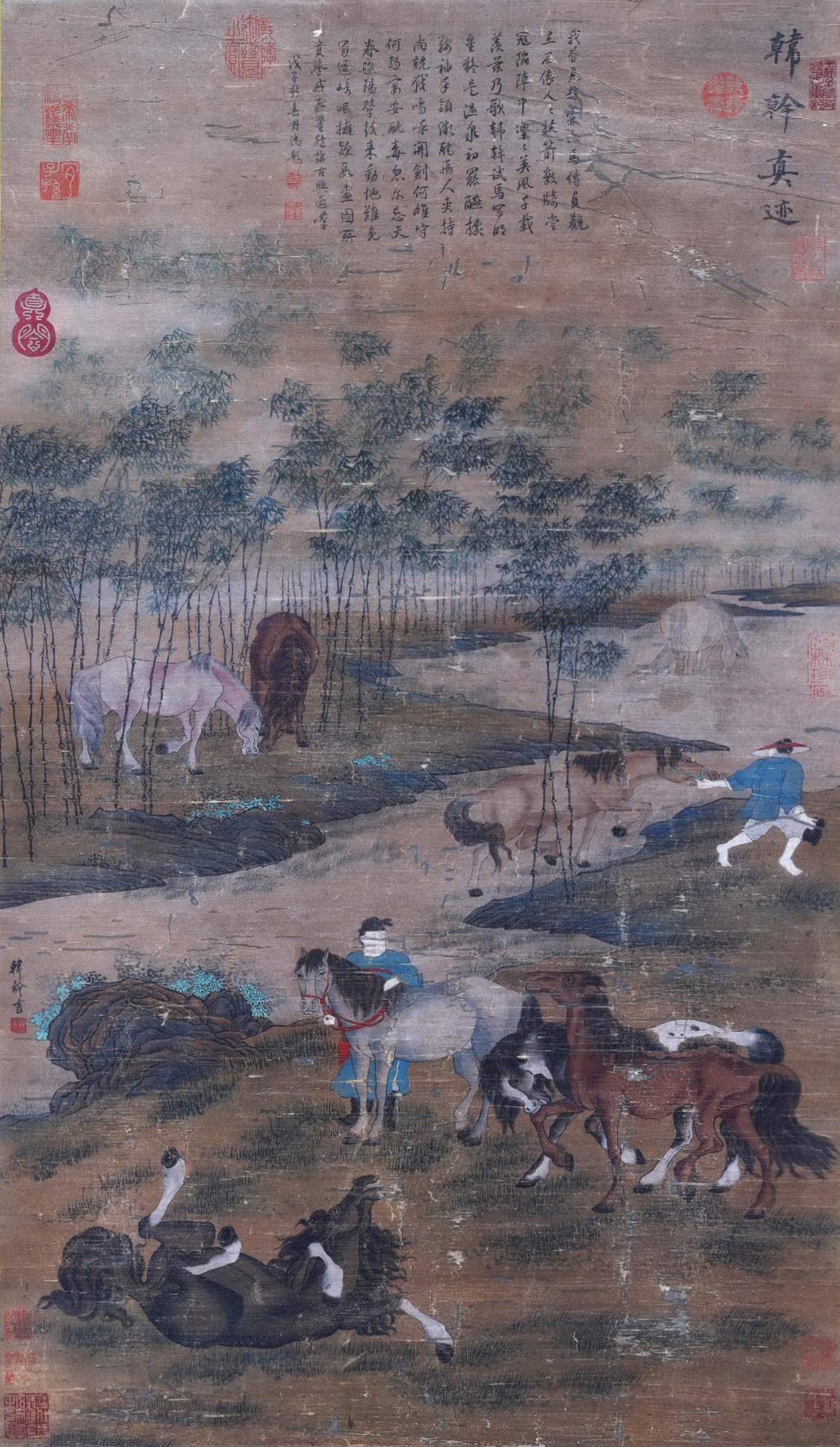 A Chinese Scroll Painting Signed Han Gan