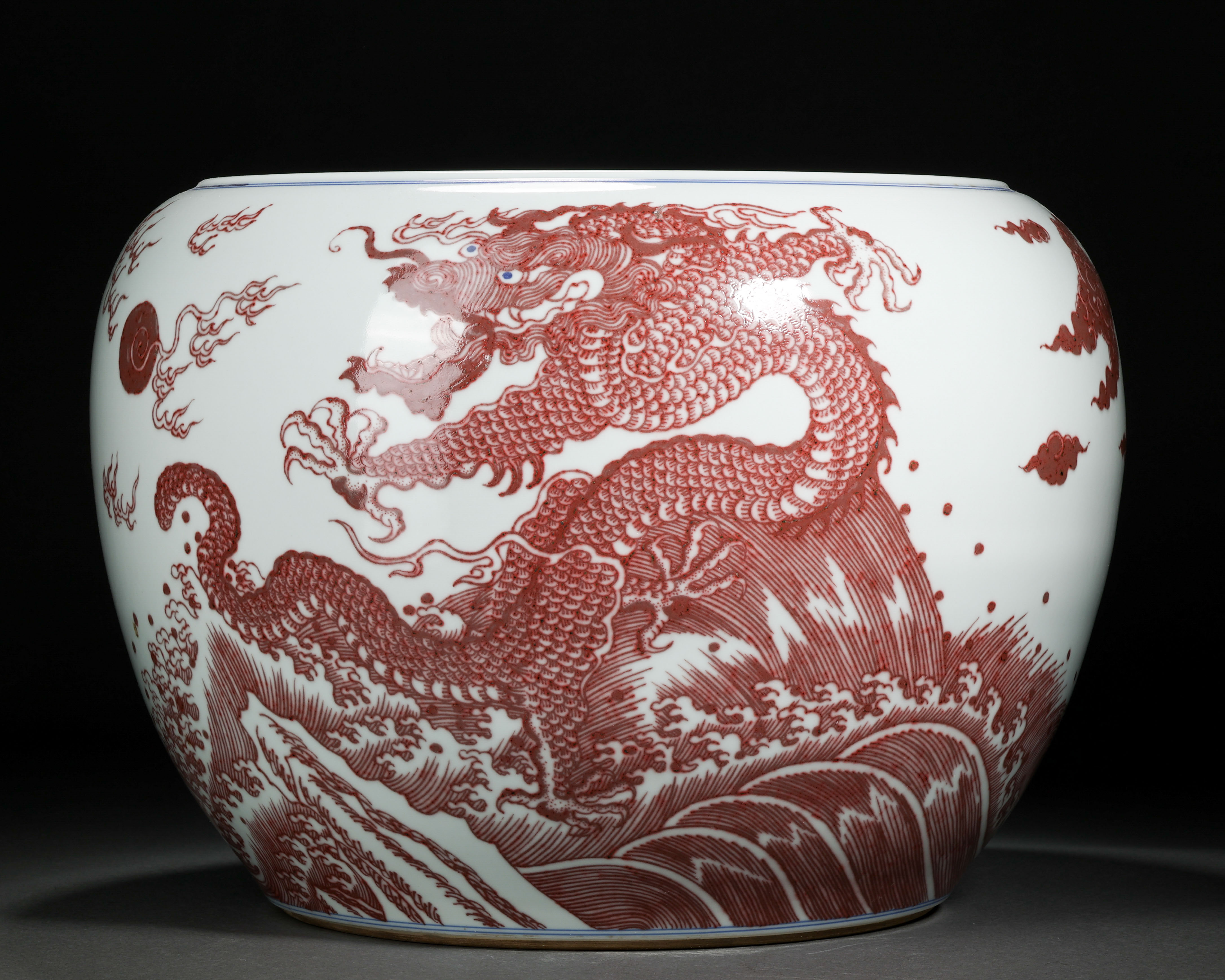 A Chinese Copper Red Dragon Jar - Image 3 of 9