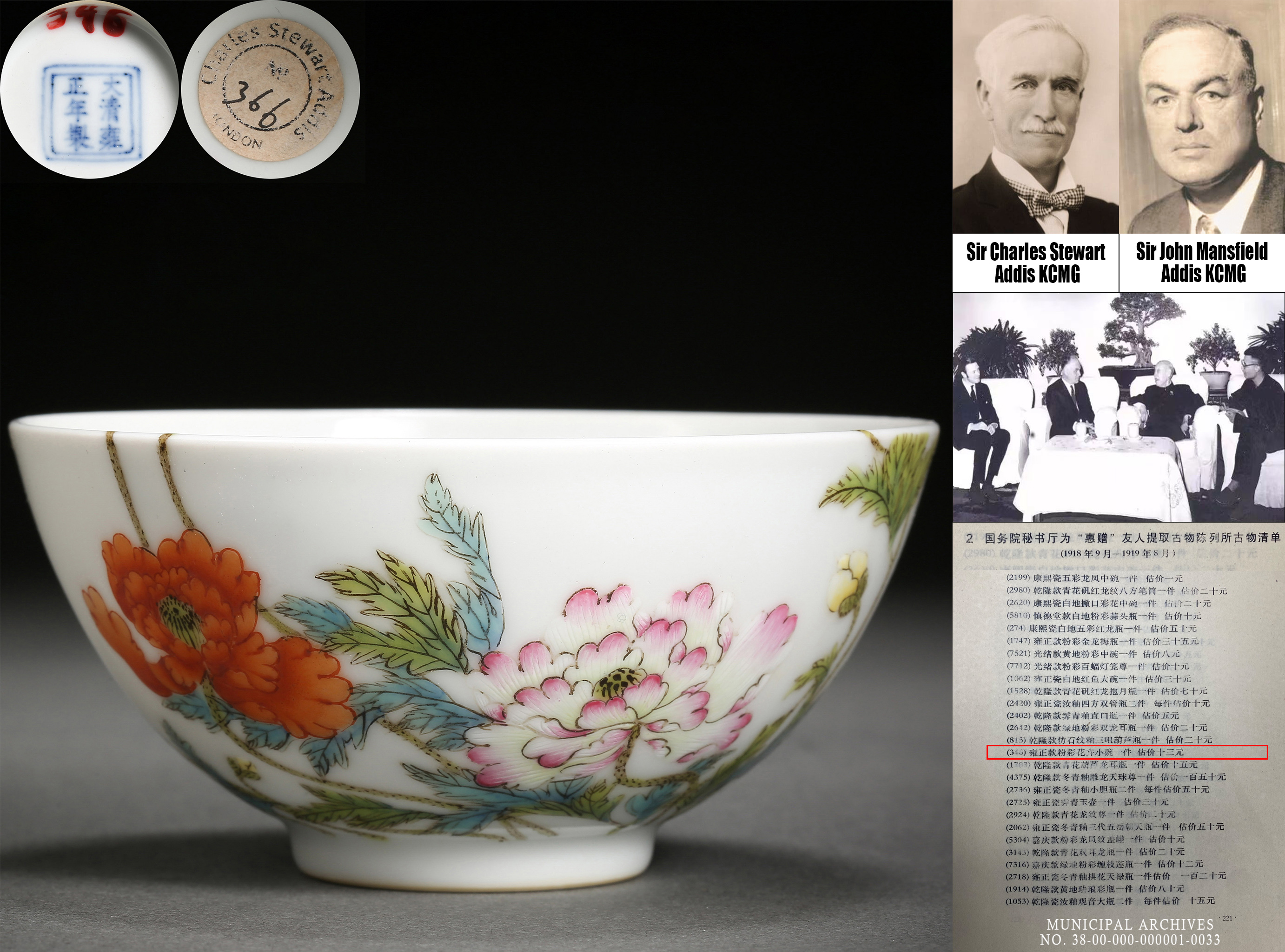 A Chinese Falangcai Florette Bowl Yongzheng Mark