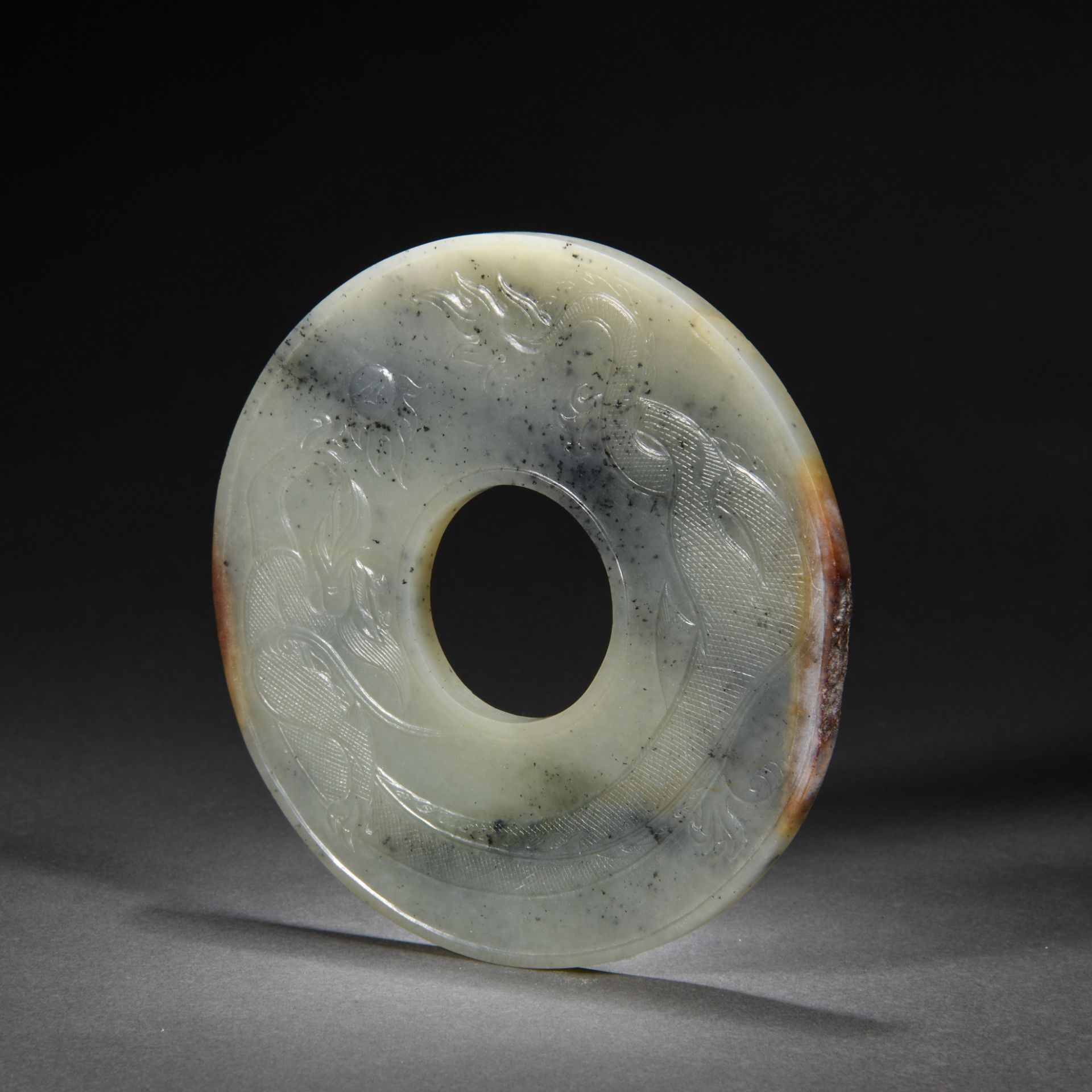 A Chinese Carved Jade Disc Bi - Image 6 of 8
