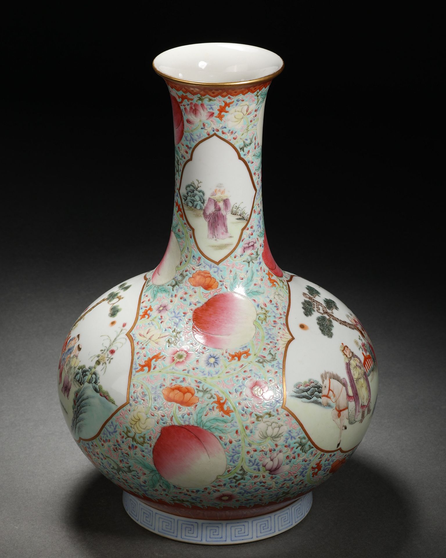 A Chinese Famille Rose Figural Story Decorative Vase - Bild 10 aus 13