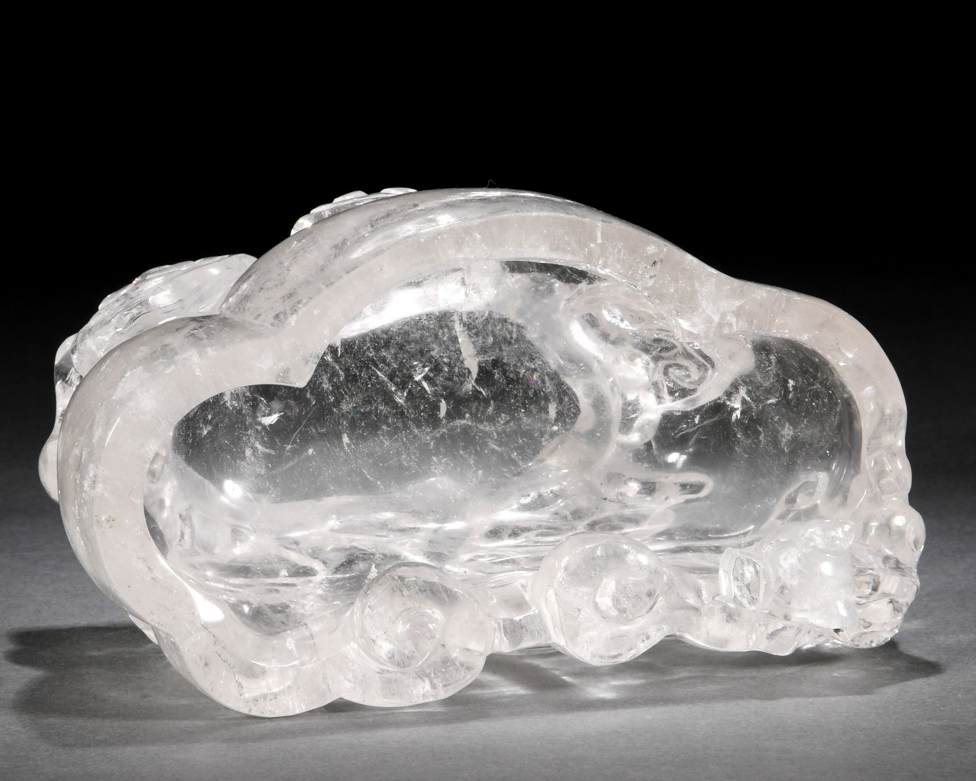 A Chinese Carved Rock Crystal Washer - Image 8 of 10