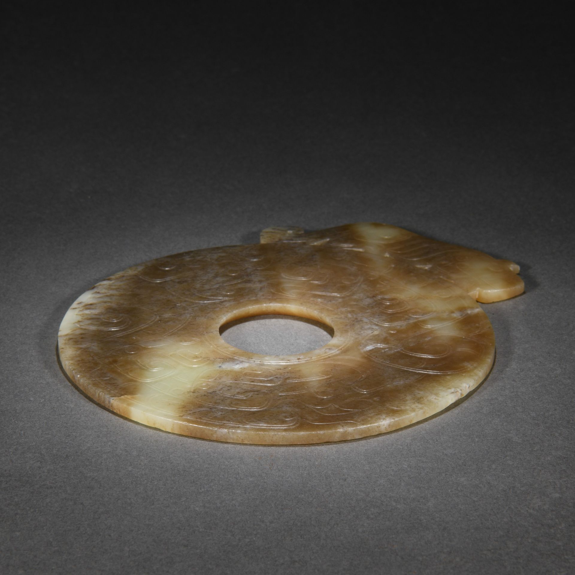 A Chinese Carved Jade Disc Bi - Image 7 of 7