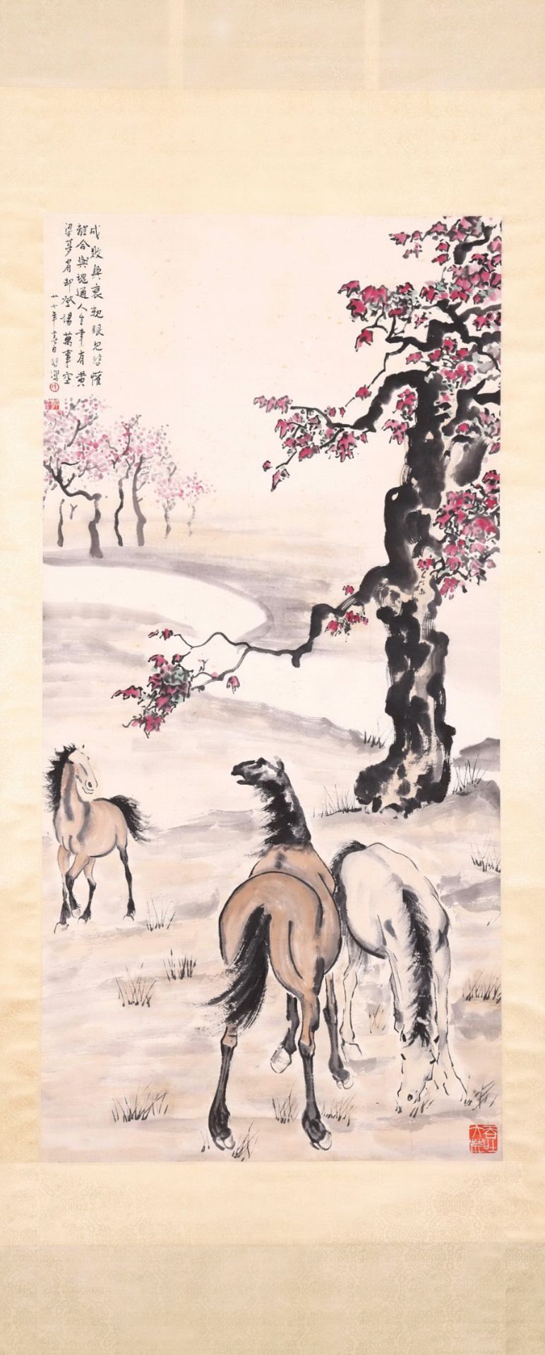 A Chinese Scroll Painting Signed Xu Beihong - Bild 8 aus 8