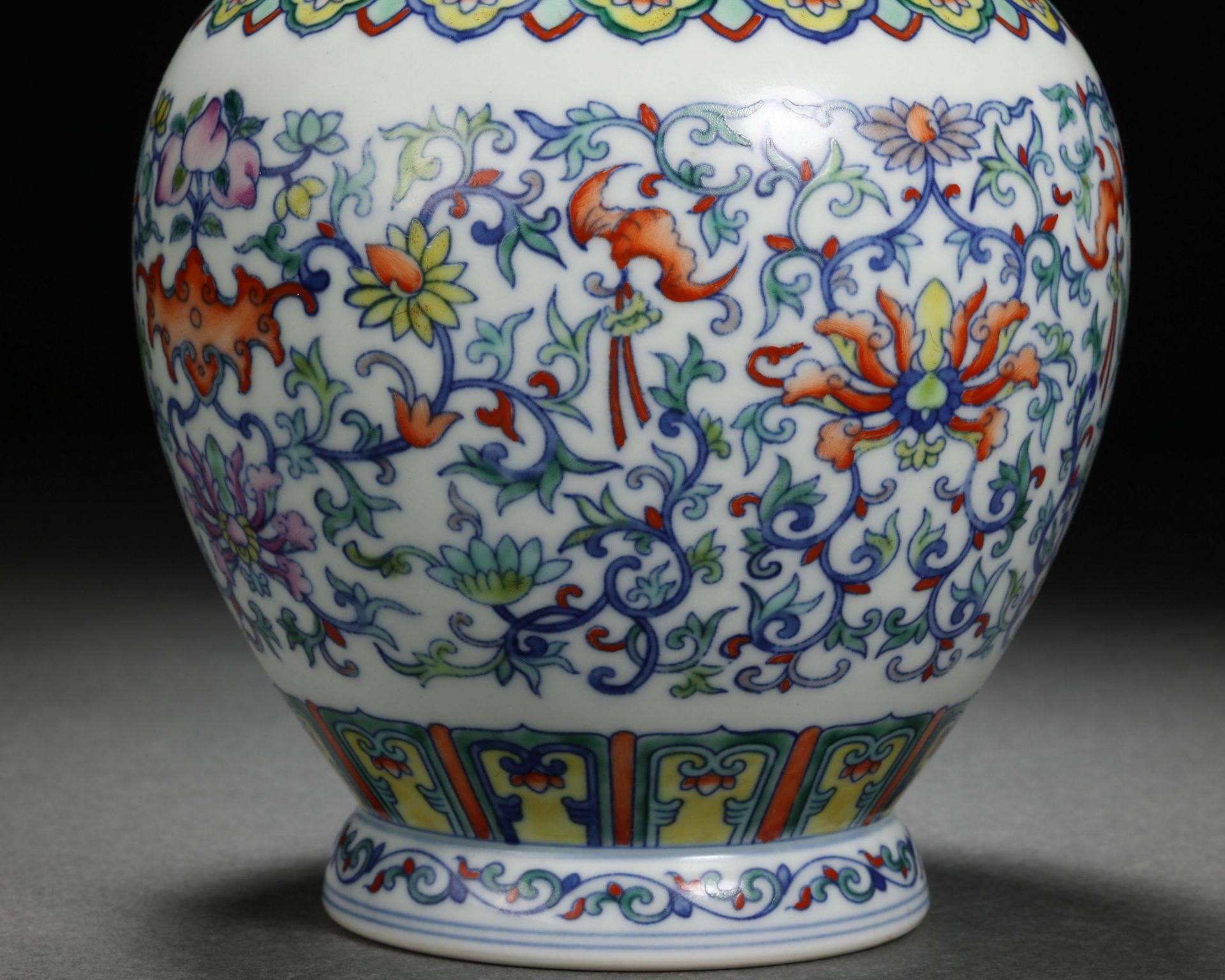 A Chinese Doucai Glaze Longevity Vase - Image 7 of 11